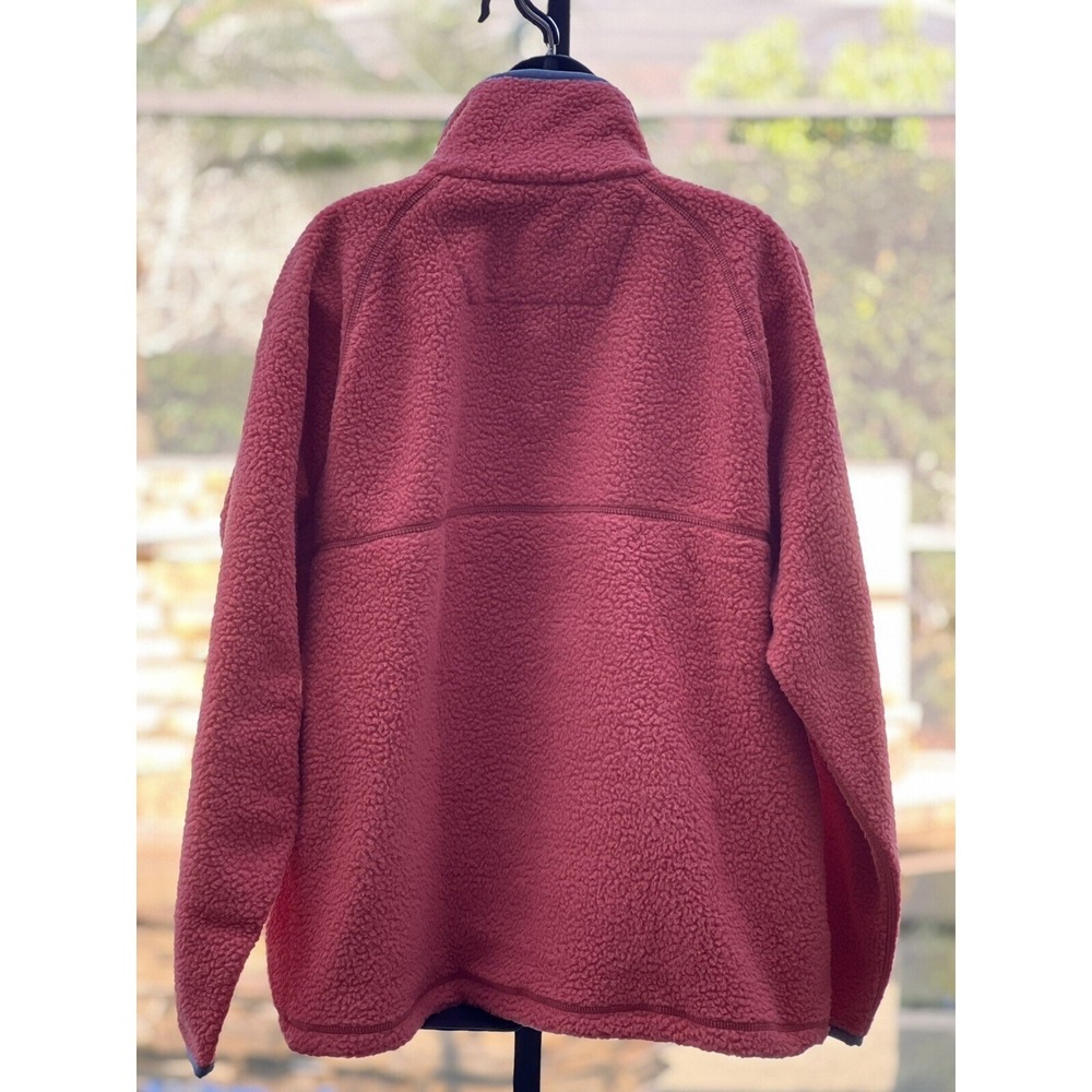 Carhartt Women's Relaxed Fit Sherpa Fleece Pullover Snap Jacket - 2XL Orange - Picture 7 of 10